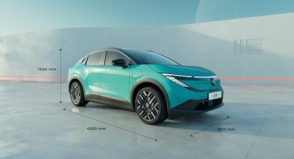 Abmessungen des neuen Nissan LEAF